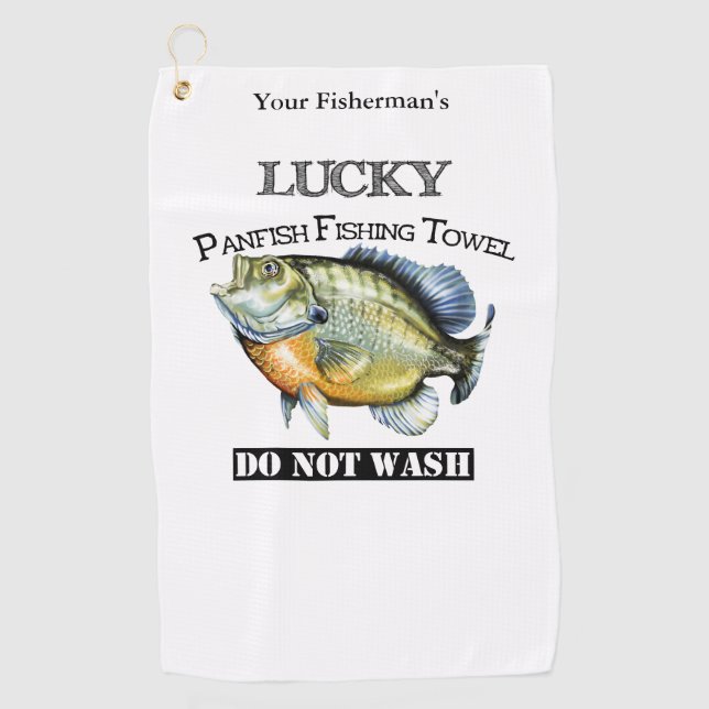 Toalla de Pesca de Panfish Lucky Personalizada (Anverso)