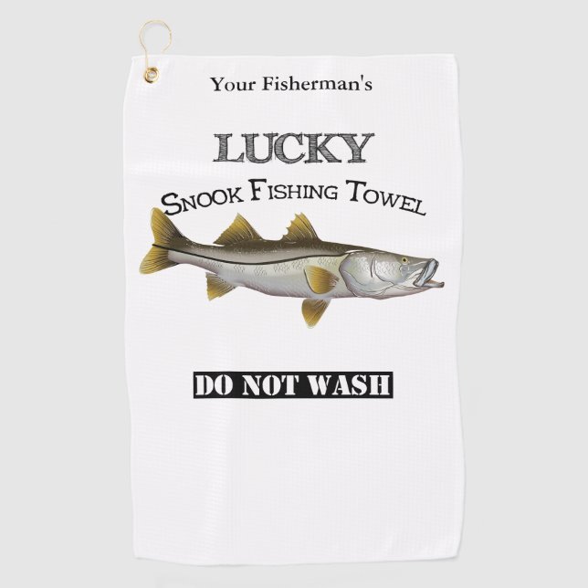 Toalla de Pesca Lucky Snook personalizada (Anverso)