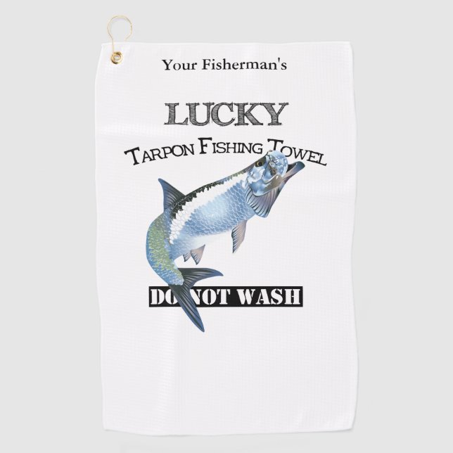 Toalla de Pesca Lucky Tarpon personalizada (Anverso)