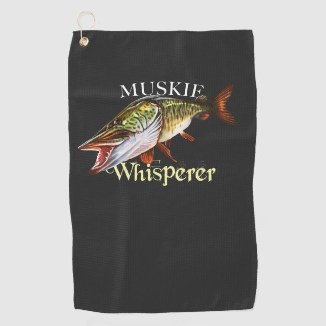Toalla de pesca Muskie Whisperer (Anverso)