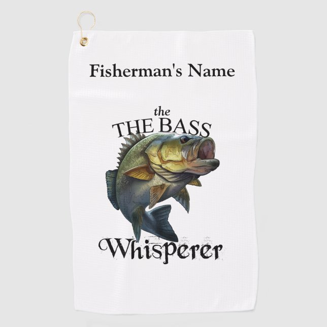 Toalla de Pesca personalizada de Bass Whisperer (Anverso)