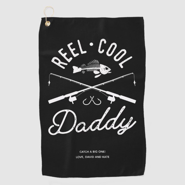Toalla de pesca personalizada Reel Guay Daddy (Anverso)