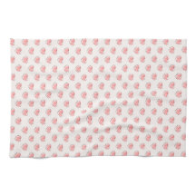 Toalla de plato con estampado de corazones en rosa