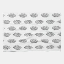 Toalla de plato de café con moño blanco