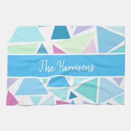 TOALLA DE PLATO DE TRIANGLES COLORIDA PERSONALIZAD