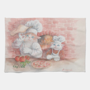 Toalla de plato del árbol del cocinero de la pizz
