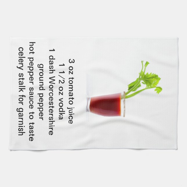 Toalla de plato del bloody mary (Horizontal)