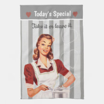 Toalla de plato especial de hoy - en gris