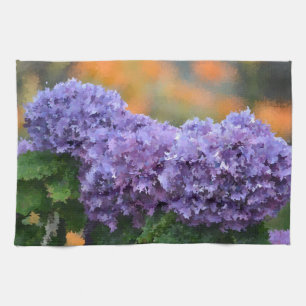 Toalla de plato impresionista del Hydrangea
