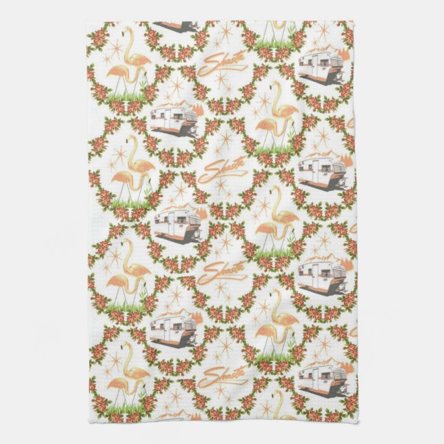 Toalla de plato retra de Shasta (Vertical)