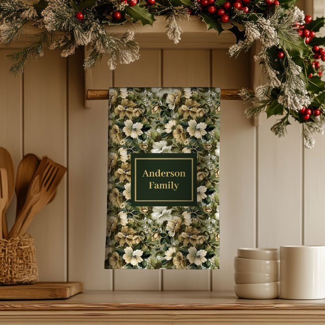 Toalla de plato verde salvia personalizada acento  (Sage Green Dish Towel Personalized Chic Accent)