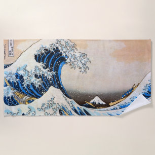 Toalla De Playa 神奈川沖浪裏, gran onda del 北斎, Hokusai, Ukiyo-e