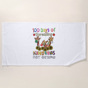 Toalla De Playa 100° Día de la Escuela 100 días de generosidad