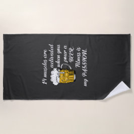 Toalla De Playa 14 Músculos activados cuando vierte una cerveza.