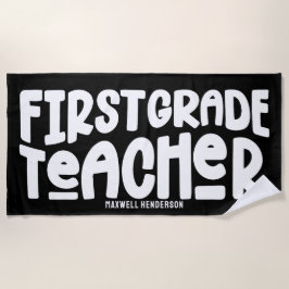 Toalla De Playa 1.ᵉʳ Personalizado docente