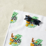 Toalla De Playa 1 year old! Happy Birthday baby!<br><div class="desc">For the little ones who are turning one year old or one month old,  we have created this cute Zebra and jungle animals design to celebrate! You can find it on pins,  kids shirts,  greeting cards,  blankets,  and other products that will help decorate and celebrate your party…</div>