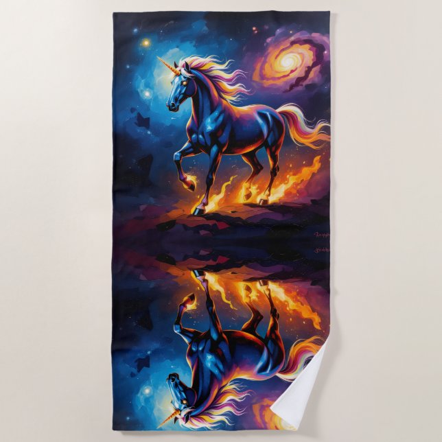 Toalla De Playa „2026 – Das Jahr des Feuerpferds“ (Anverso)