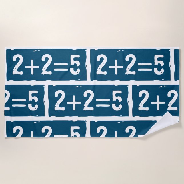 Toalla De Playa 2 más 2 es igual a 5 (Anverso)