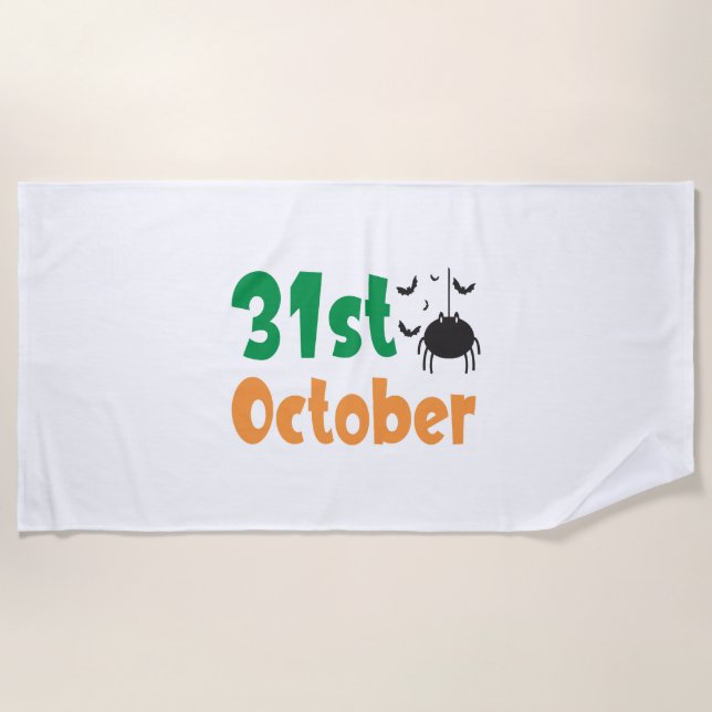 Toalla De Playa 31 de octubre - Halloween (Anverso)