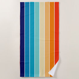 Toalla De Playa 70s Rainbow Stripes