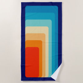 Toalla De Playa 70s Square Rainbow