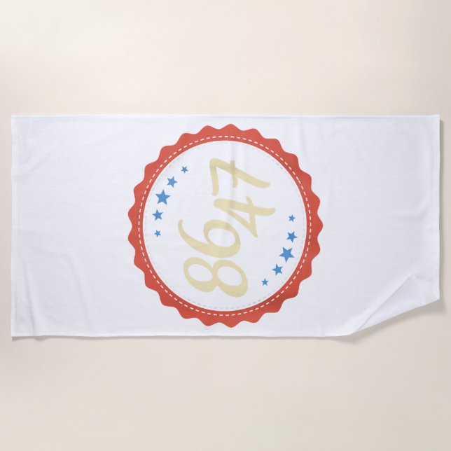 Toalla De Playa 86 47 Anti Trump Gracioso (Anverso)