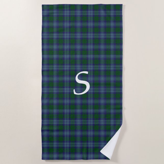 Toalla de playa a cuadros Sutherland Tartan (Anverso)