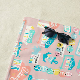 Toalla De Playa A lo largo de la playa de NJ Beach