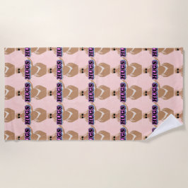 Toalla De Playa abrazos, personalizado bello más dama en bikini