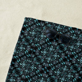 Toalla De Playa Abstract Aquatic Shaded Repeating Pattern Swirls