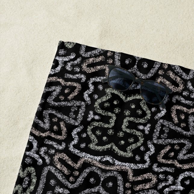 Toalla De Playa Abstract Arrow Grunge Pattern And Soft Pastels (In situ)