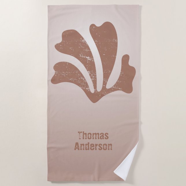 Toalla De Playa Abstract Art Brown Algae, Kelp (Anverso)