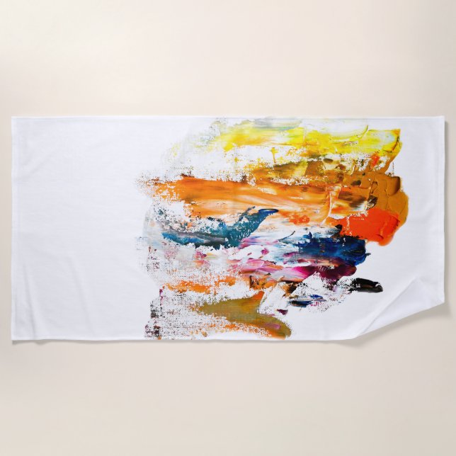 Toalla De Playa Abstract Forms Born from a Living Artist’s Palette (Anverso)