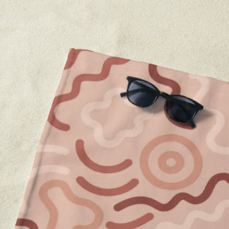 Toalla De Playa Abstract Party Doodle Pattern
