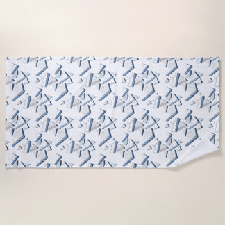 Toalla De Playa Abstract pattern of broken white marble pieces