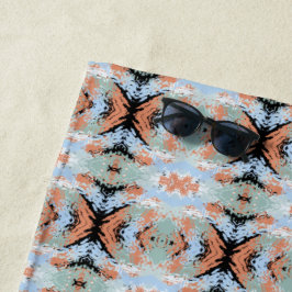 Toalla De Playa Abstract Split Ends Pattern And Soft Pastels