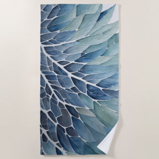 Toalla De Playa Abstract Watercolor Lees Blue