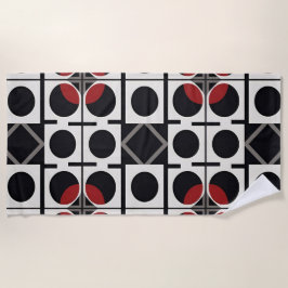 Toalla De Playa Abstracto Geométrico Moderno Con Círculos