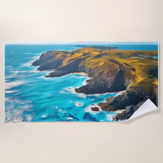 Toalla De Playa Acantilados oceánicos: costa salvaje (Anverso)