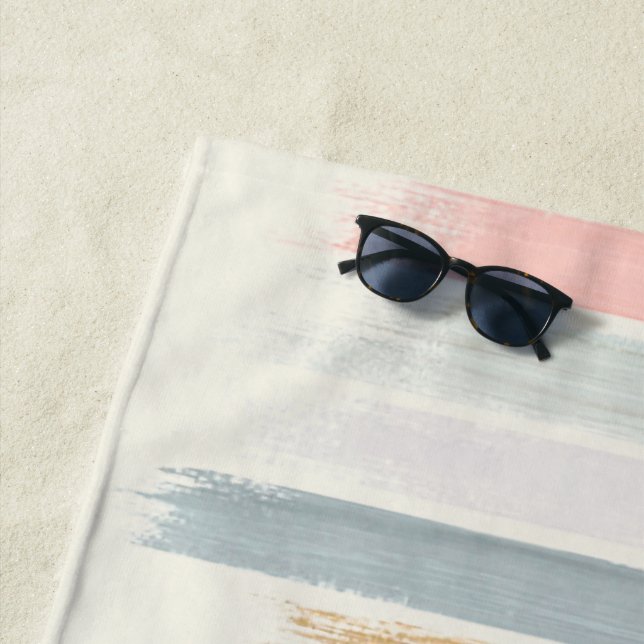 Toalla De Playa Acariciaciones de pincel pastel personalizadas (In situ)