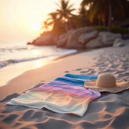 Toalla De Playa Aceite De Aguas Agudas Agudas Abstractas Costeras