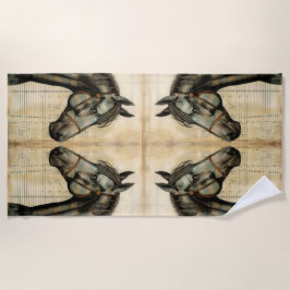 Toalla De Playa Acentos garabateados del equino armónico