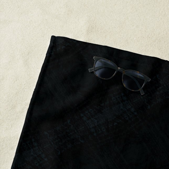 Toalla De Playa Aceptación | Textura del Shibori oscuro (In situ)