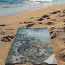 Acuarela de engranajes de vapor - Trabajo de reloj