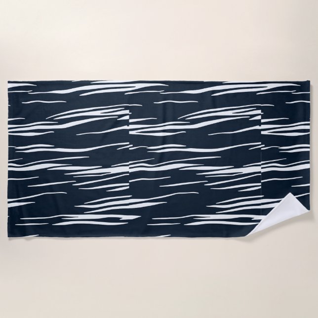Toalla De Playa Acuarela turquesa Pincel Stroke Beach Blanket (Anverso)