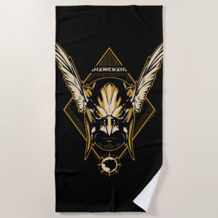 Toalla De Playa Adam negro Gráfico de cascos de Hawkman