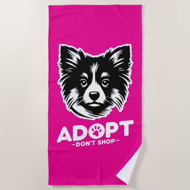 Toalla De Playa Adopta no compres 3 (Anverso)