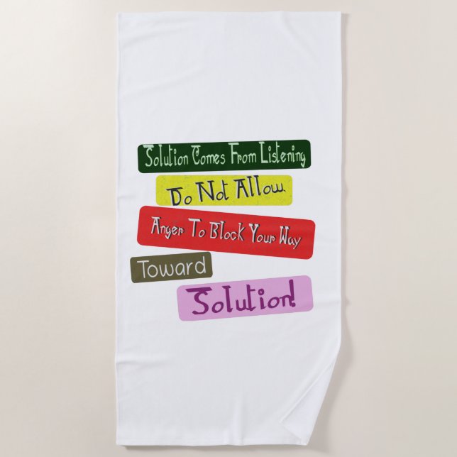 Toalla De Playa ¡Adopte Una Relación Amada Hacia La Solución! Comp (Anverso)