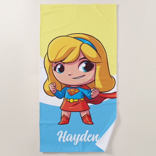 Toalla De Playa Adorable Supergirl Stance (Anverso)