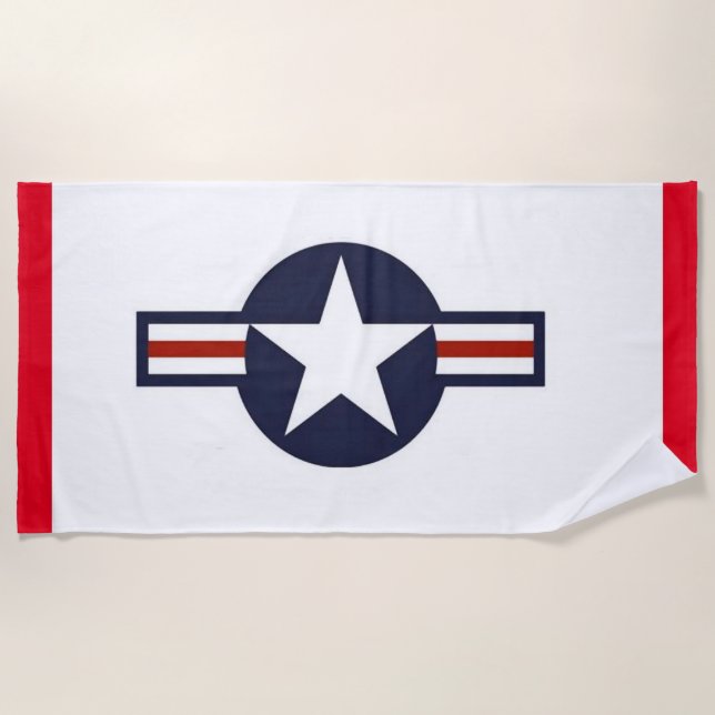 Toalla De Playa Aeronaves de la USAF para la Segunda Guerra Mundia (Anverso)